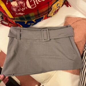 Abound Gray Mini Skirt with Belt